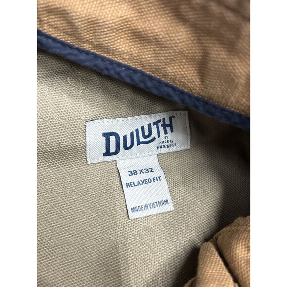 Duluth Trading Relaxed Fit Cargo Carpenter Pants Mens 38x32 Canvas Work Utility - Picture 3 of 9